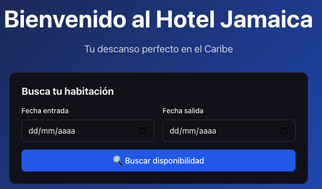 screen shot hotel website